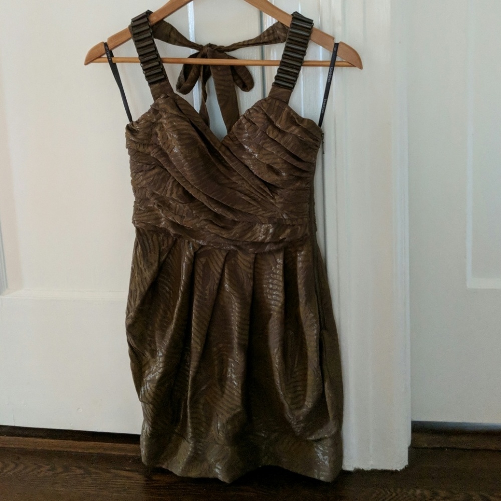 bebe Army Green Short dress XXS